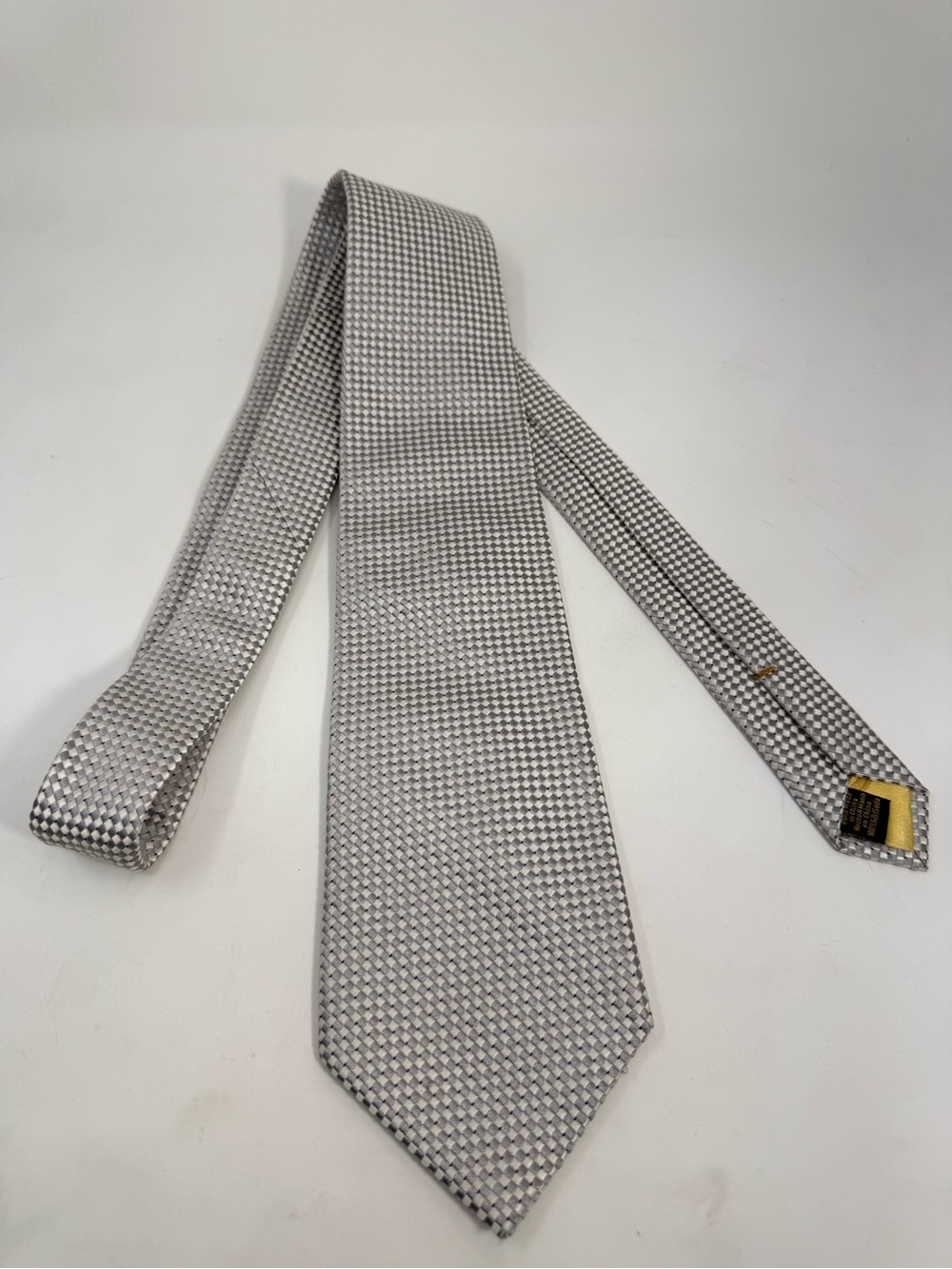 Men's Silver Donald Trump  Textured Silk Tie - Classic Formal Accessory